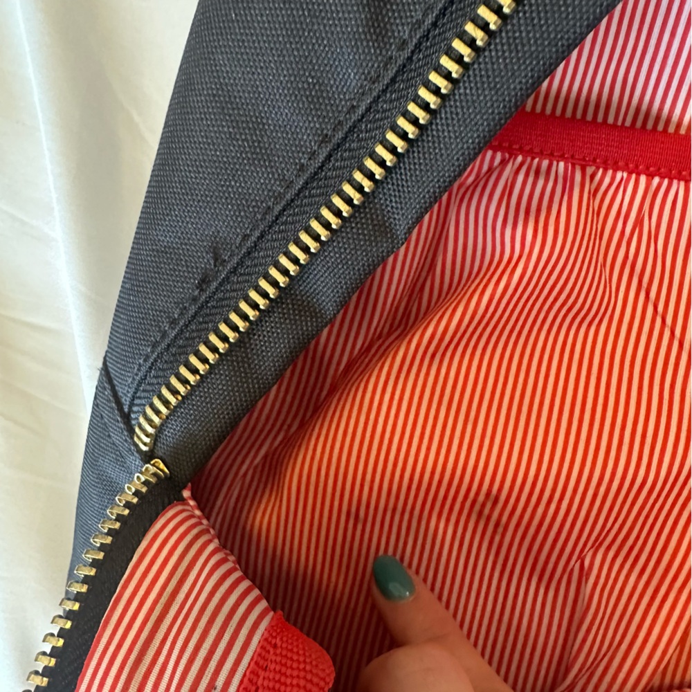 Herschel Supply Company Black Classic Backpack with Red & White Stripped Lining - Picture 8 of 8